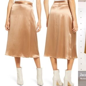 Reformation Jones Midi Silk Skirt